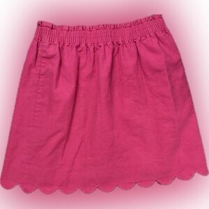 J. Crew Linen Blend Scalloped Hem Skirt - Size 10